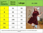 R&B | Einfarbiges Samtkleid