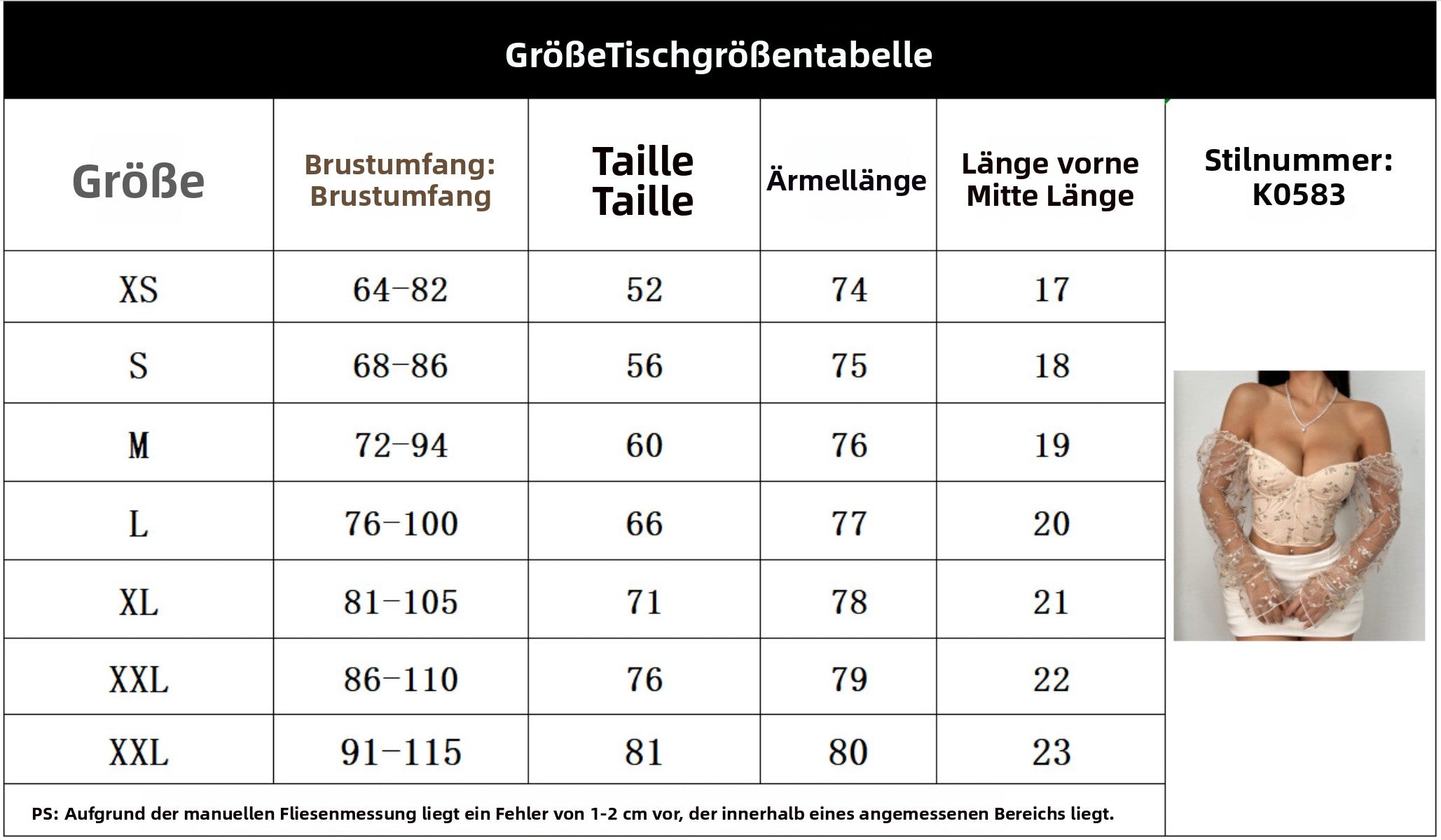 R&B | Langärmeliges Oberteil aus FischgrätengewR&Be mit gestickten Nähten