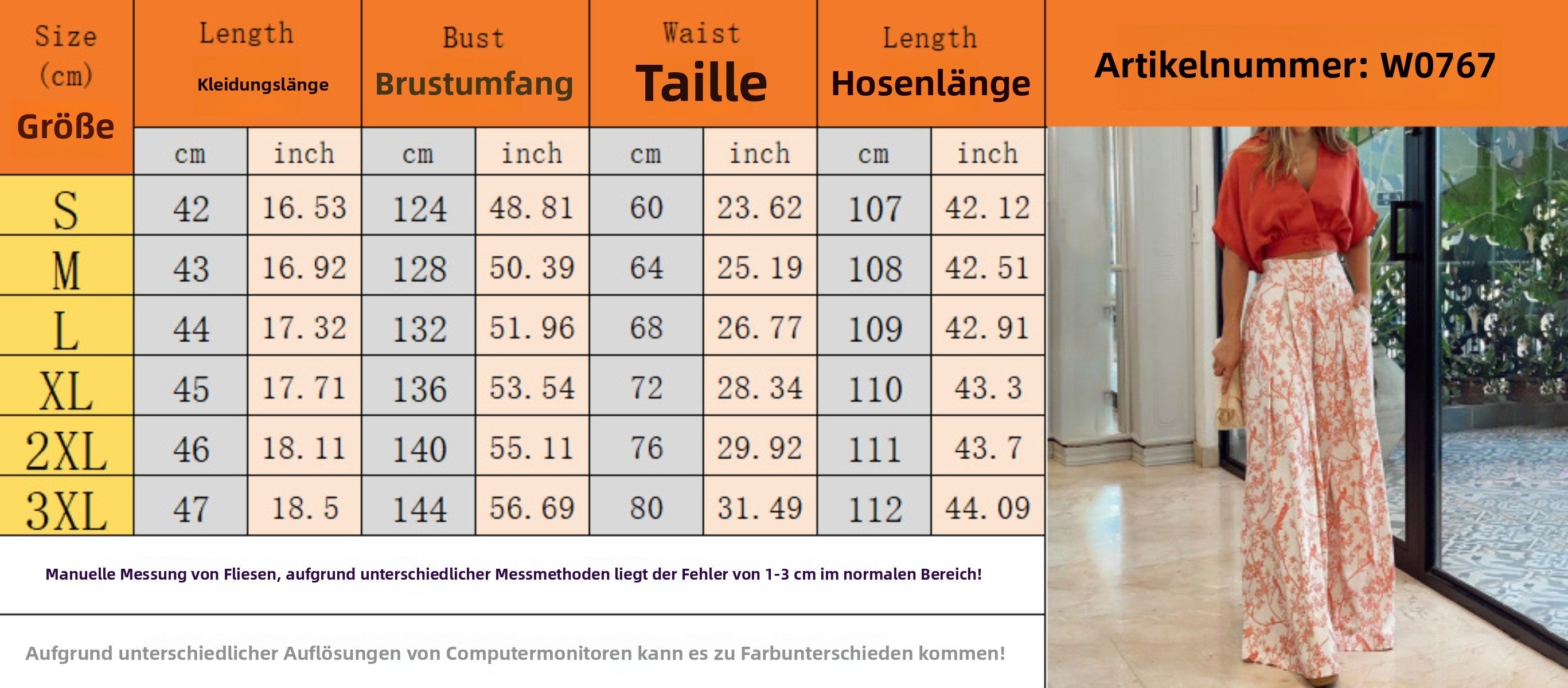 R&B | Zweiteiliges Set mit V-Ausschnitt und Hose mit weitem Bein