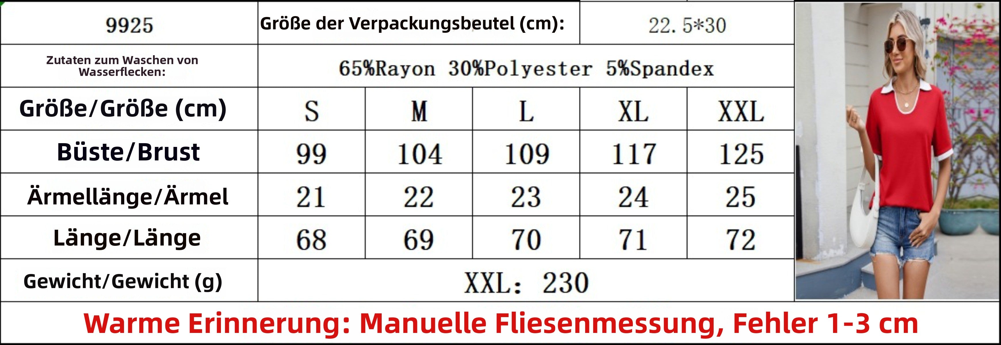 R&B | Kontrastierende Revers kurze Ärmel