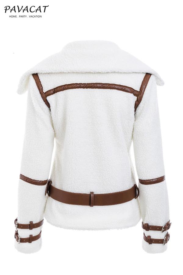 R&B | Parka Gürtel Shaggy Jacke