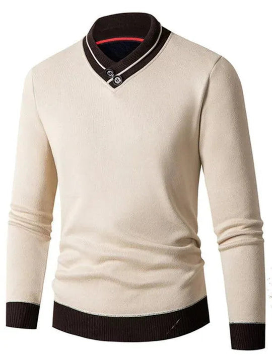 R&B | Slim Fit V-Ausschnitt Herren Pullover