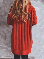 R&B | Pocket Lange Damen Strickjacke Pullover