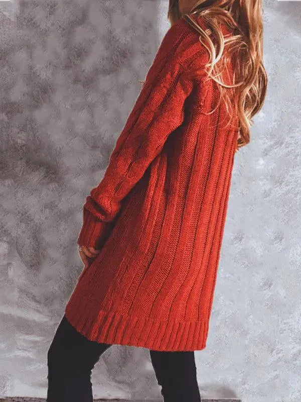 R&B | Pocket Lange Damen Strickjacke Pullover