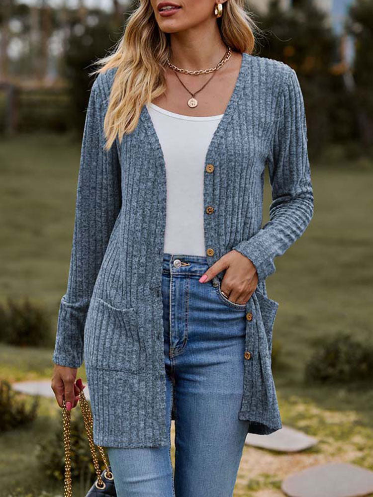 R&B | Modische Strickjacke für Frauen mit Taschen