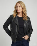 Damen Lederjacke Schwarz Perfecto