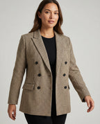 R&B | Kariertes Doppelbreasted Blazer
