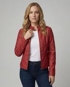 R&B | Luxuriöse Stilvolle Lederjacke für Frauen