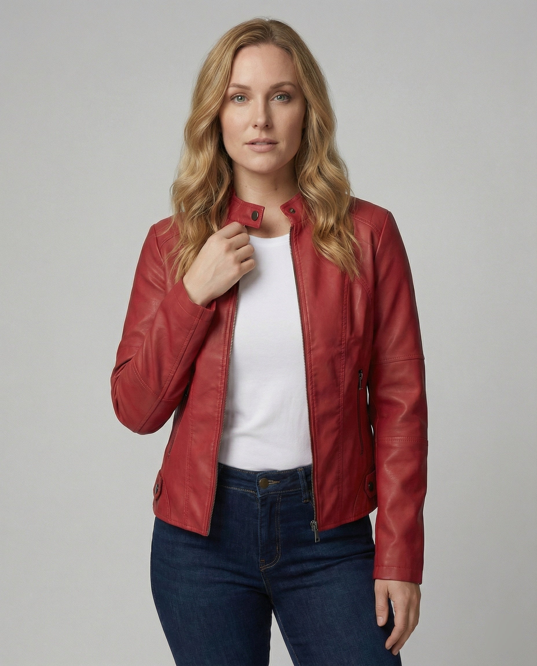 R&B | Luxuriöse Stilvolle Lederjacke für Frauen