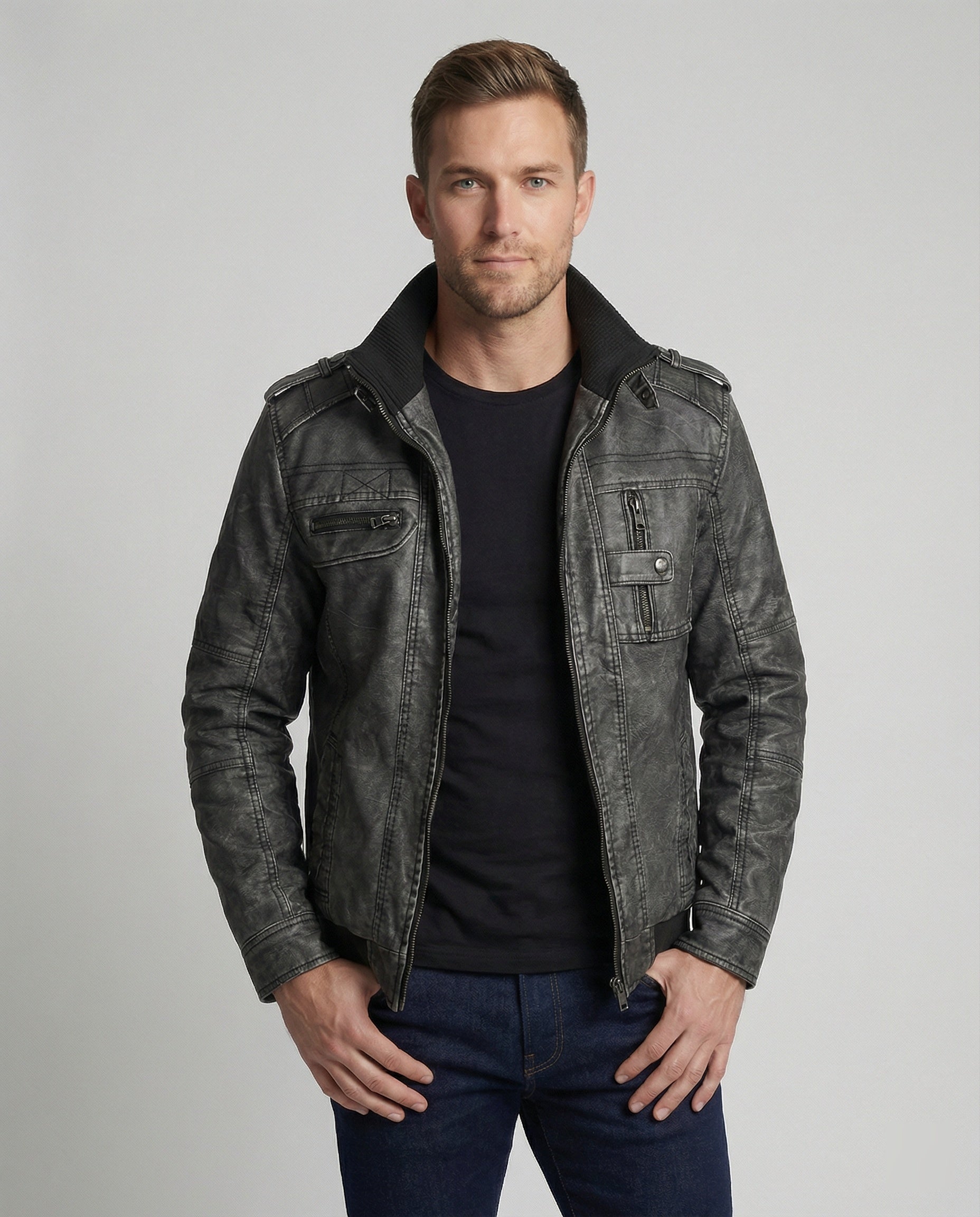 R&B | Schwarz Kurzjacke – Thomas