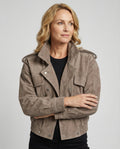 Freizeitkleidung Damen Wildleder Utilityjacke