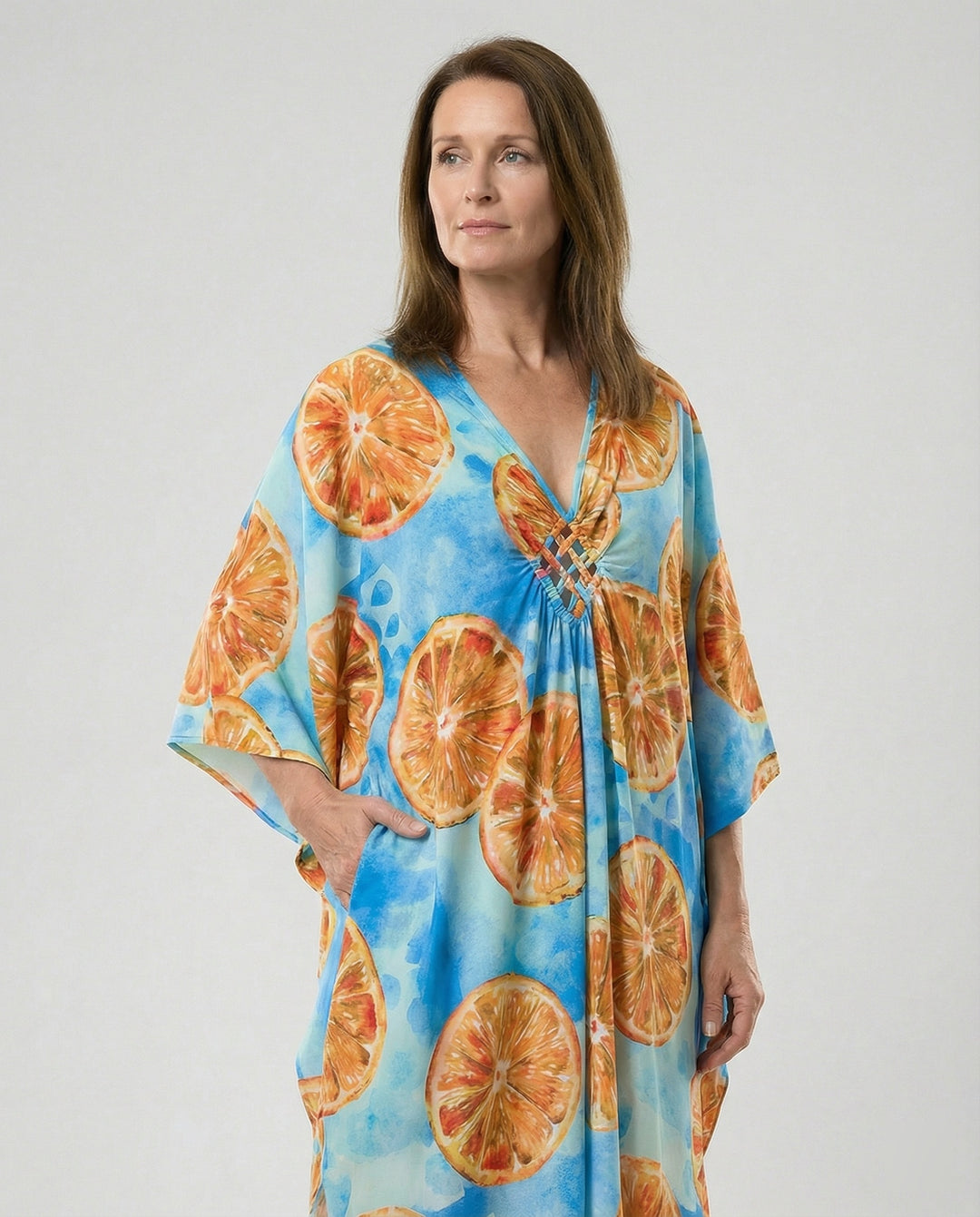 Damen Maxikleid Kaftan Sommer