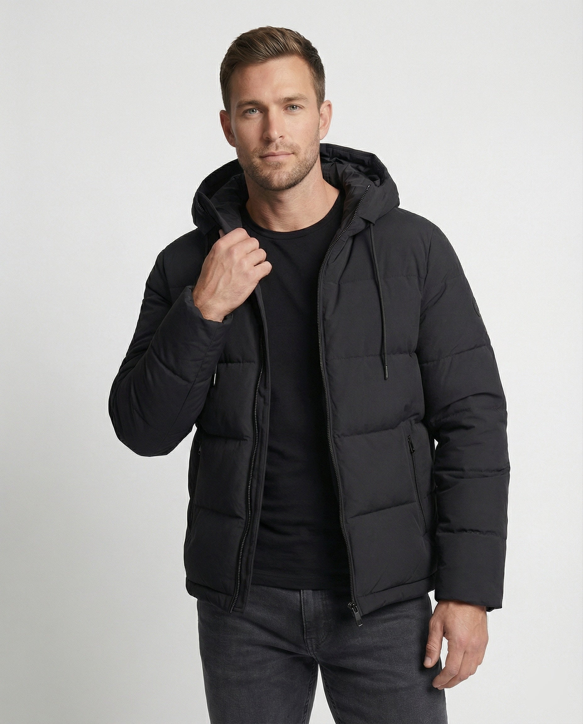 Herren Pufferjacke Winter Warm