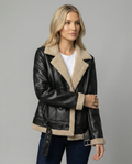 Steppjacke Damen mit warmem Kragen im Retro-Stil