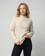 Damen Wolle Rippstrickpullover mit Hoher Kragen & Lässiger Stil | R&B