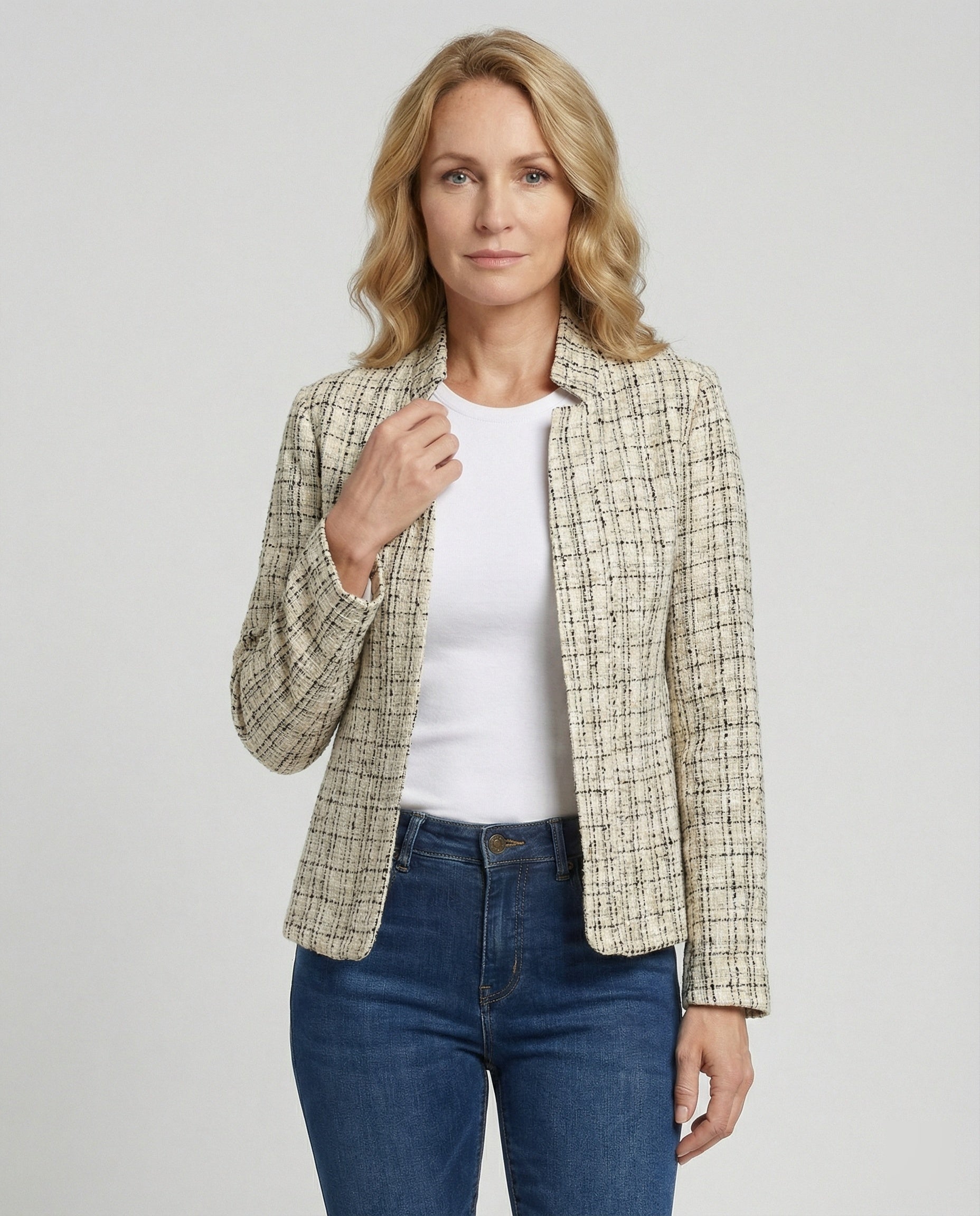 Damen Blazer Bouclé tailliert