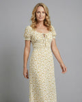 Damen Maxikleid romantisch Smok