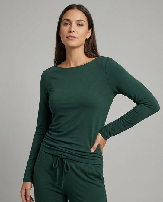 Damen elegantes und bequemes Lounge-Set mit langem Arm und elastischem Bund R&B