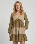 Freizeitkleid Damen A-Linien Minikleid