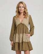 Freizeitkleid Damen A-Linien Minikleid