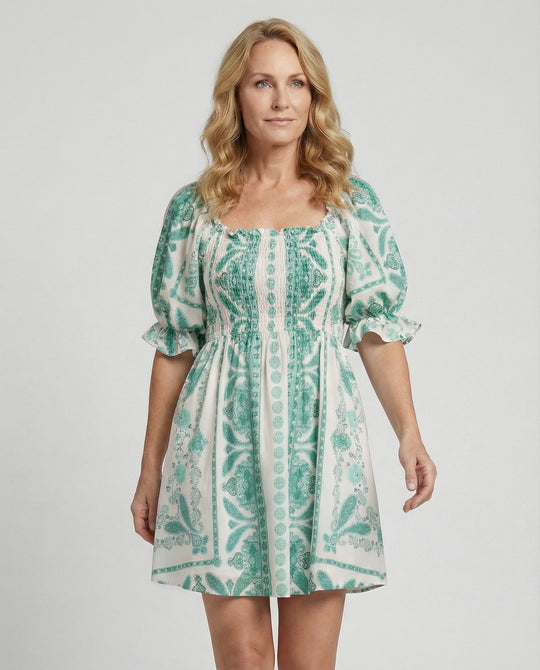 Boho Freizeitkleid Damen Smockkleid