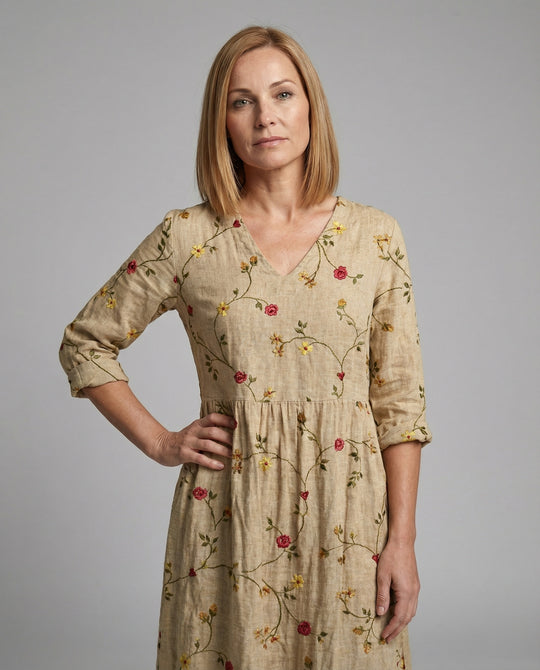 A-Linie Maxikleid Damen Mit Taschen
