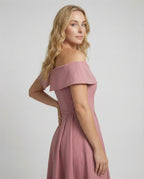Vielseitiges trägerloses Satin-Kleid für Partys