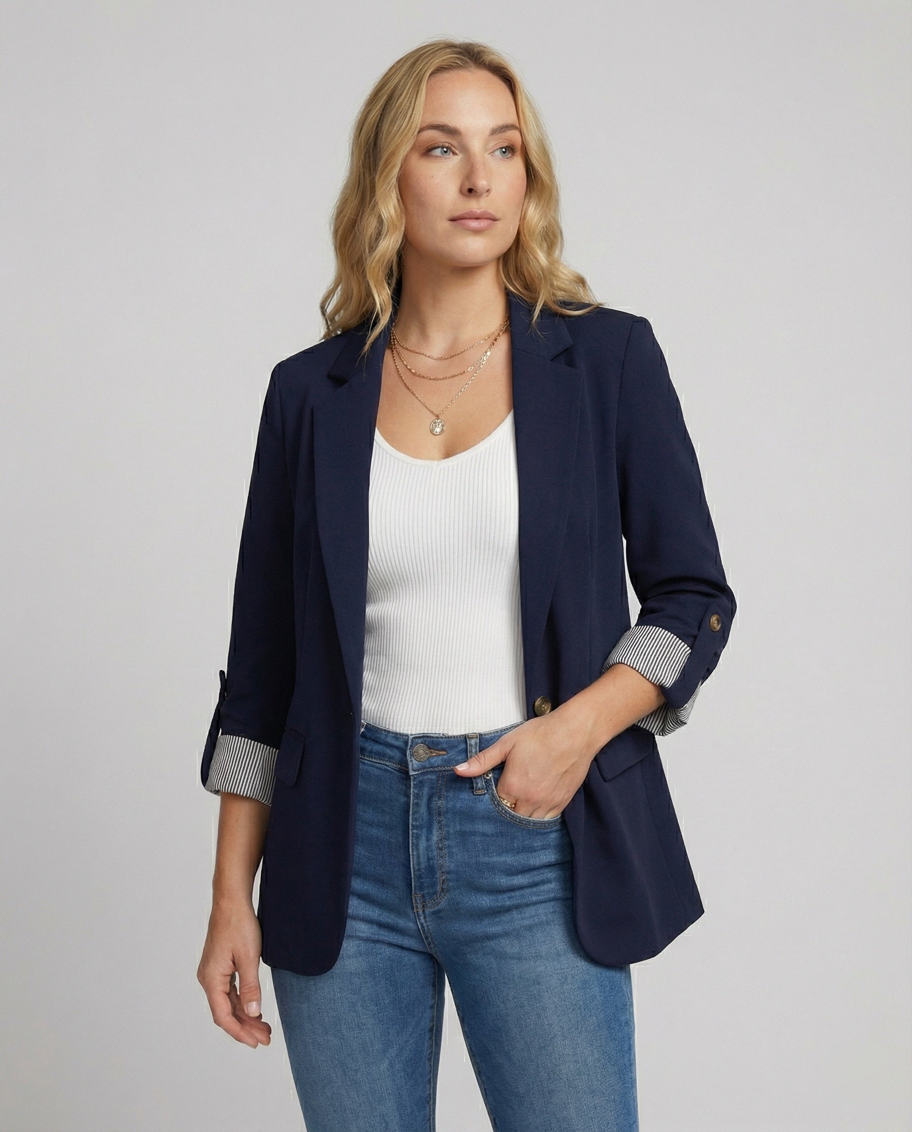 R&B | Eleganter Business Longblazer Mit