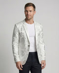 Herren eleganter Blazer mit kunstvollem Muster und luxuriösem Glanz