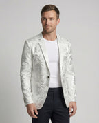 Herren eleganter Blazer mit kunstvollem Muster und luxuriösem Glanz