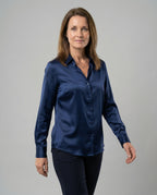 Bluse Damen Satin Seidig
