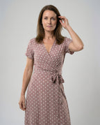 Damen Wickel Maxikleid mit Schlitz