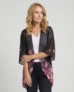 Offener Kimono Damen Floral