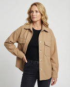 Damen Oversized-Bluse mit Knopfdetails
