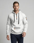 Herren sportlicher Hoodie mit praktischen Reißverschlusstaschen und verstellbarem Kapuzenzug