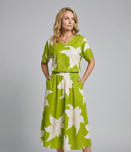 Damen Zweiteiler Set Sommer Floral