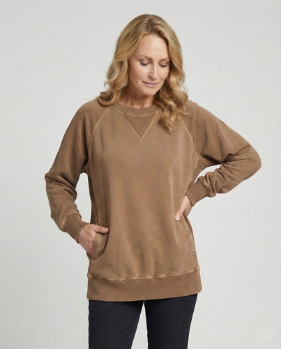 Freizeit Sweatshirt mit V-Ausschnitt