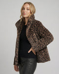 R&B | Mantel - Kunstpelz - Oversized Fit - Reverskragen - Leopardenprint