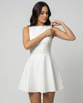 Damen A-Linien Kleid mit figurbetontem Oberteil