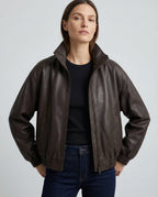 Damen Bikerjacke aus PU-Lederimitat