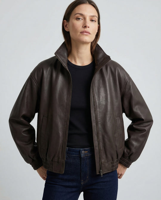 Damen Bikerjacke aus PU-Lederimitat