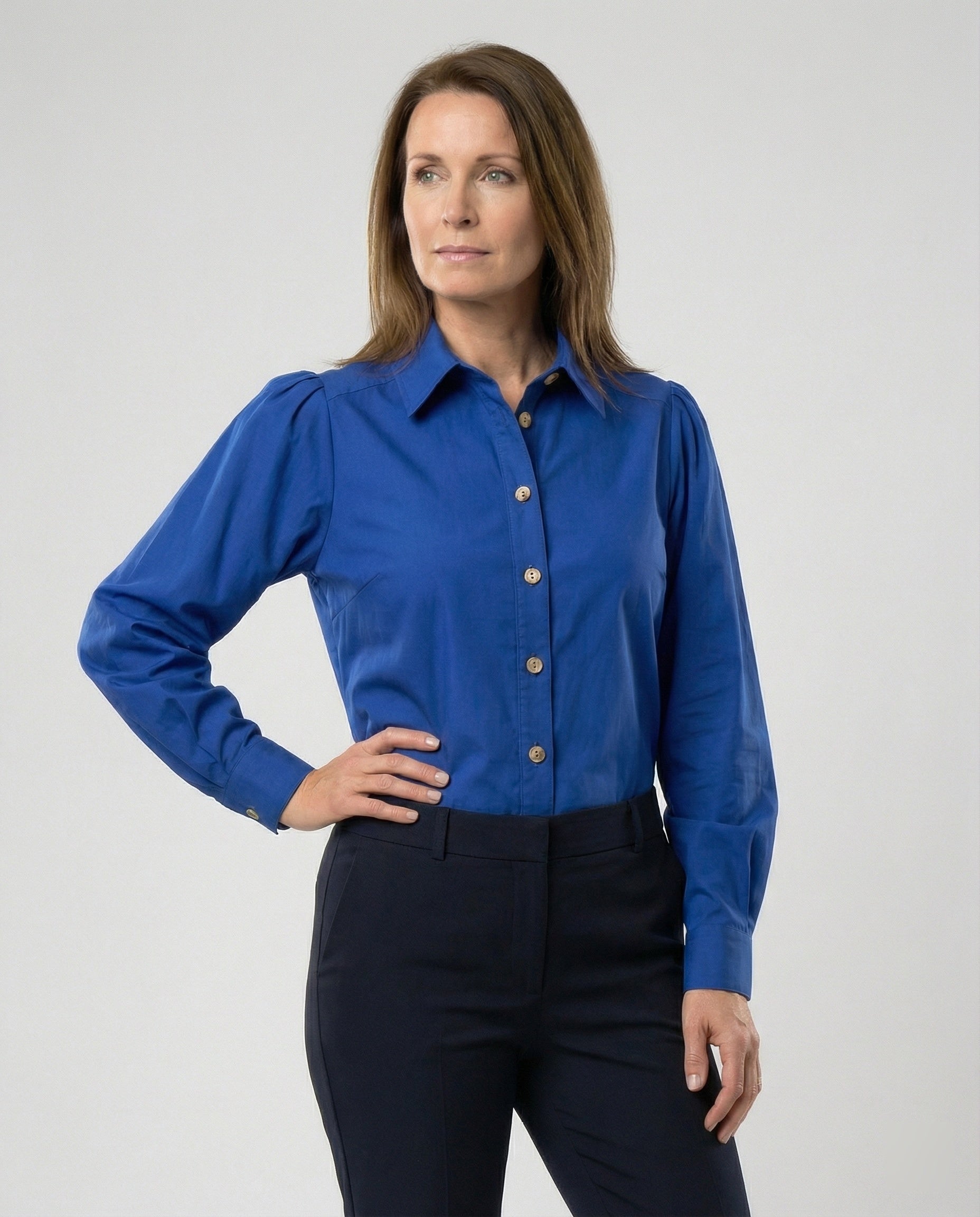 Damen Bluse mit Puffärmeln und elegantem Schnitt