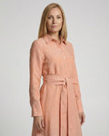 Leinen Freizeitkleid Damen Hemdkleid