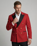 Herren Doppelreiher Blazer – eleganter Blazer für Herren mit goldenen Knöpfen
