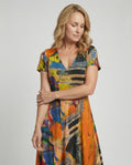Freizeitkleid Damen Midikleid Tellerrock
