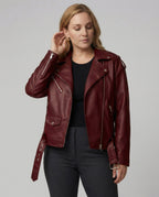 Damen Bikerjacke mit Reißverschlussdetails