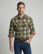 Herren Langarmhemd Herren Flanell