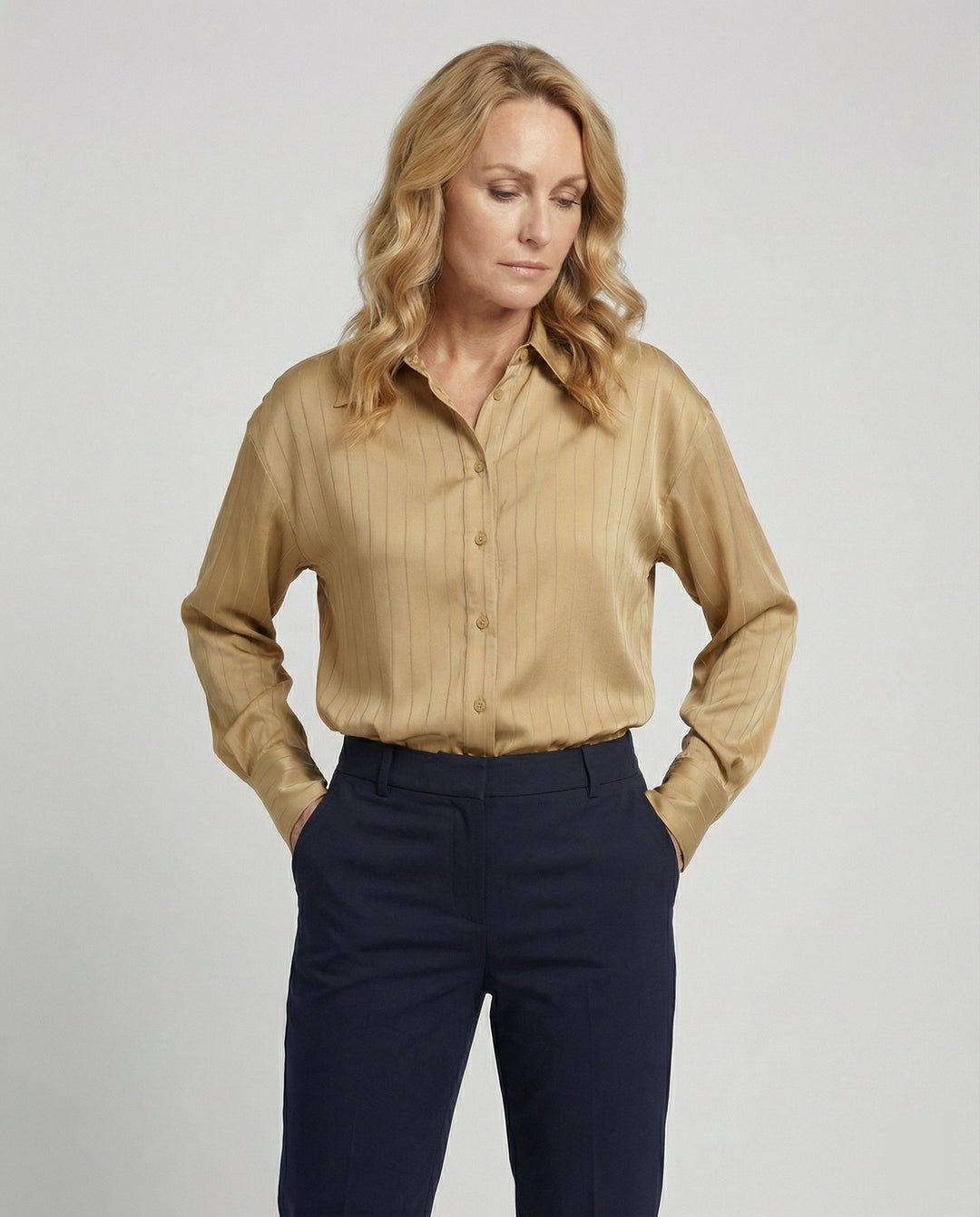 Damen Bluse mit gestreiftem Design