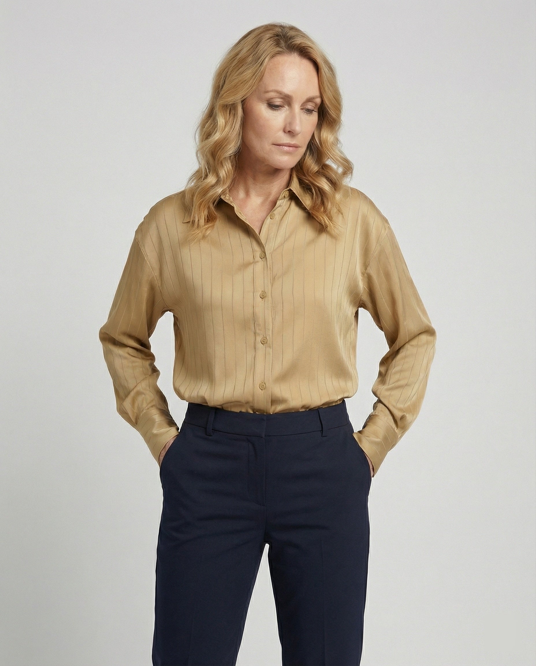 Damen Bluse mit gestreiftem Design