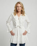 Freizeitkleid Damen Volant Minikleid
